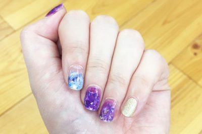 【マジカルネイル・動画あり】紫陽花ネイルでしなやかに！