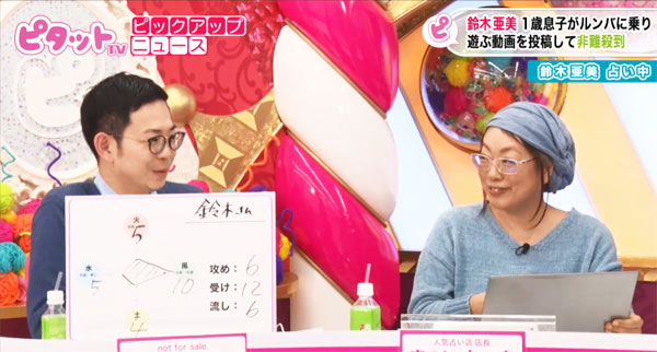 鈴木の運勢を鑑定するSUGARとまつい