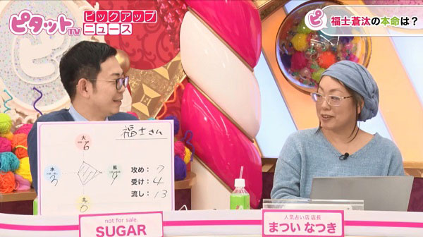 チャートで福士の欠けている部分を解説するSUGAR
