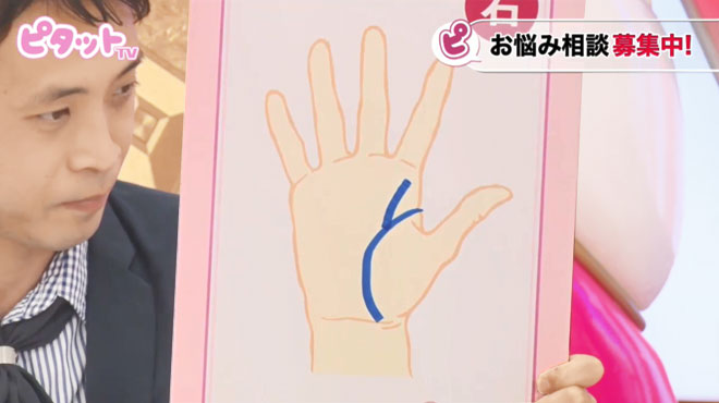 自分の手のひらを眺めて、希望線を確認してみて