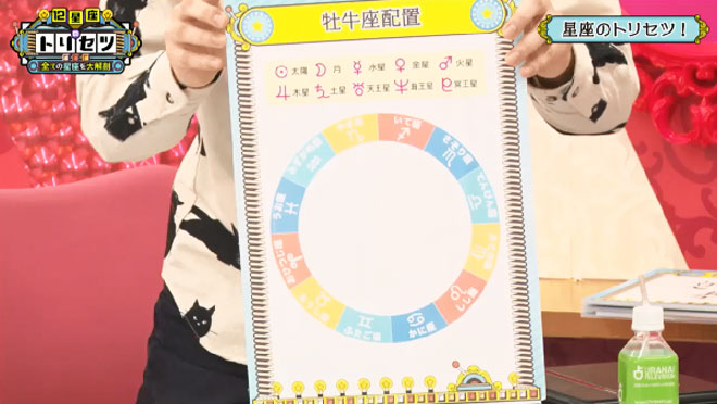 10天体の位置を示したホロスコープ