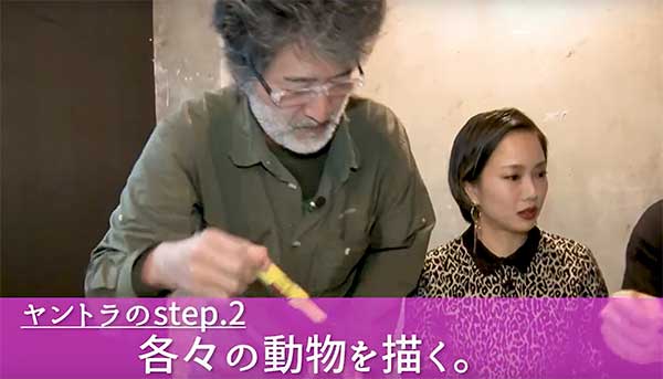 それぞれの星に対応した動物を描いていく