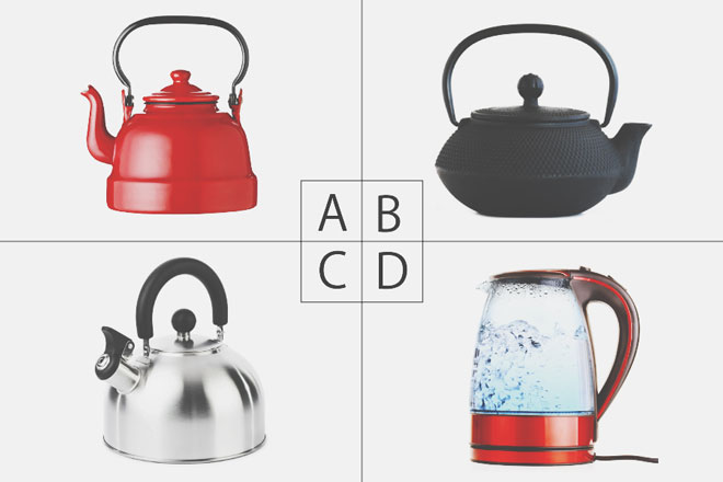 【心理テスト】「やかん」といえばどれ？　答えでわかる、あなたに合った健康法