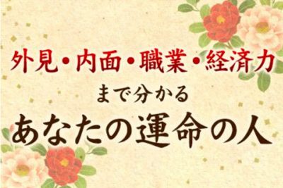 外見・内面・職業・収入まで分かる「あなたの運命の人」