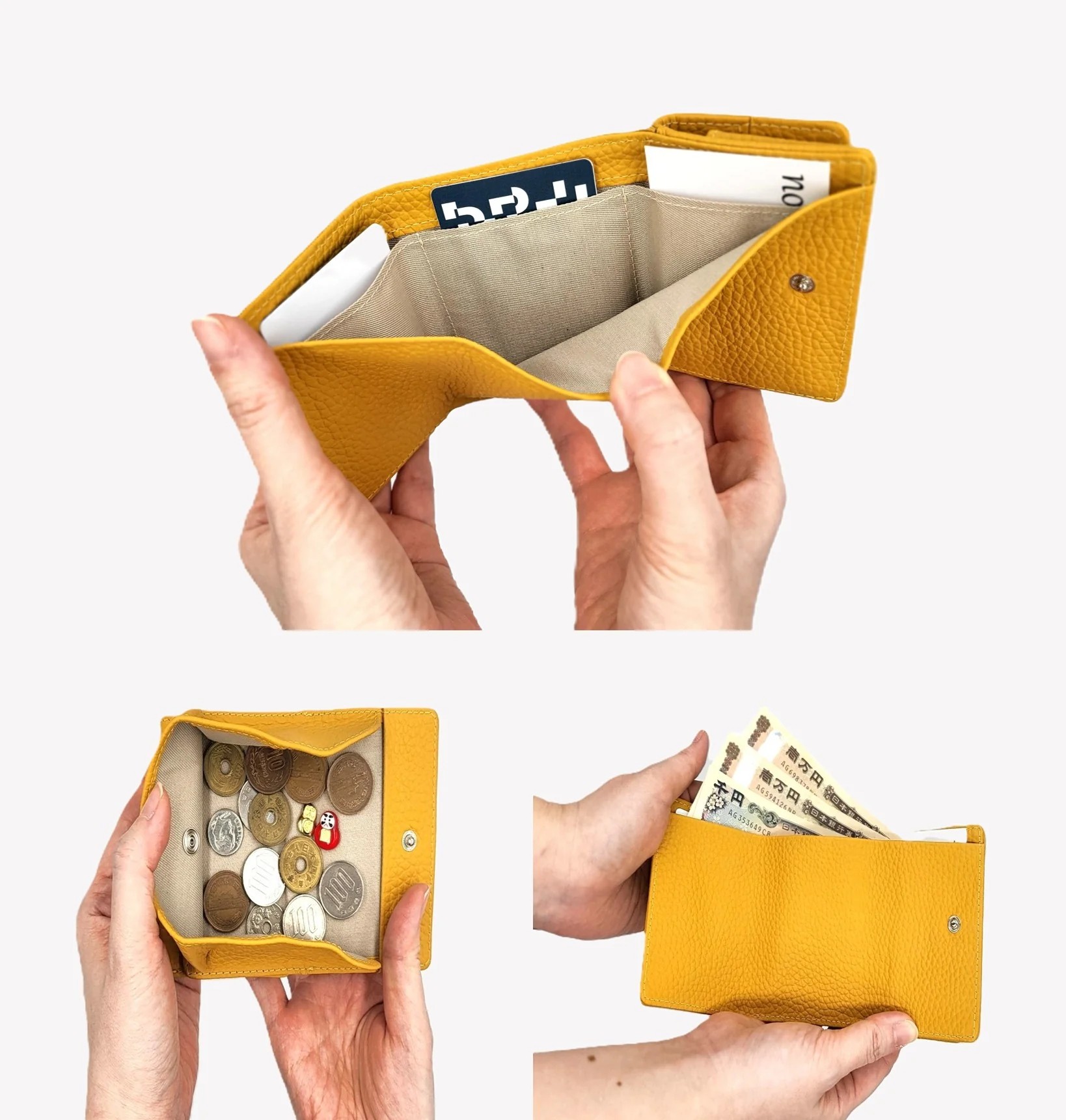 開運カラー★レザー三つ折り財布