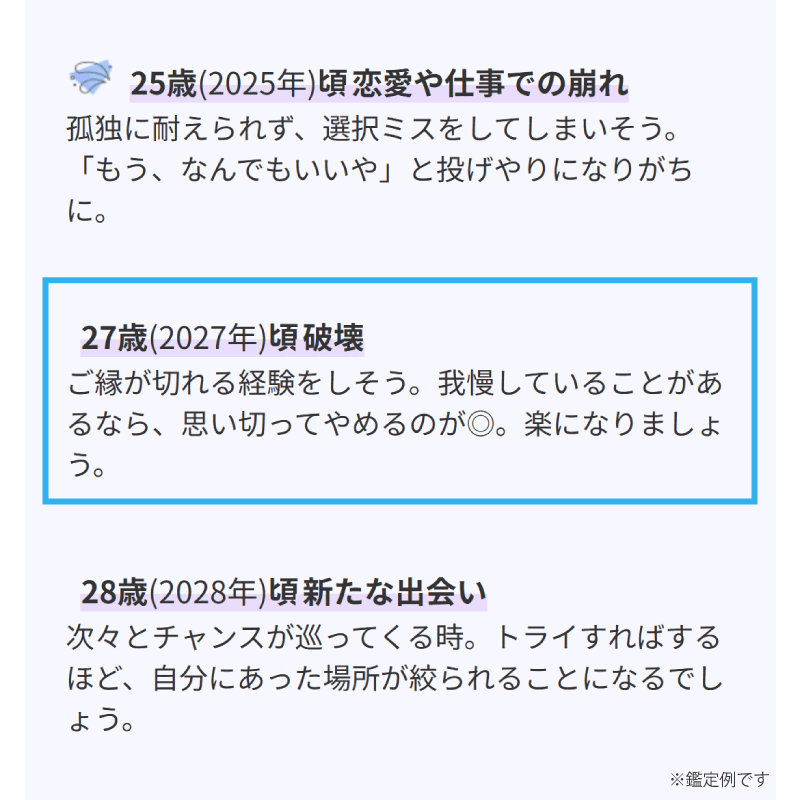 2000年4月1日生まれの場合、2027年は破壊の年