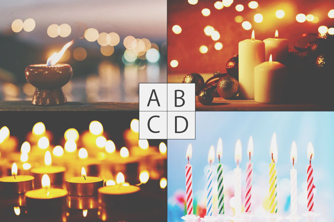 【心理テスト】2人のクリスマスキャンドルはどれ？　答えでわかる恋の燃え上がり度