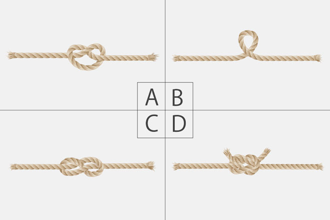 あの人との恋の発展性がわかる【心理テスト】2人を結ぶロープはどれ？