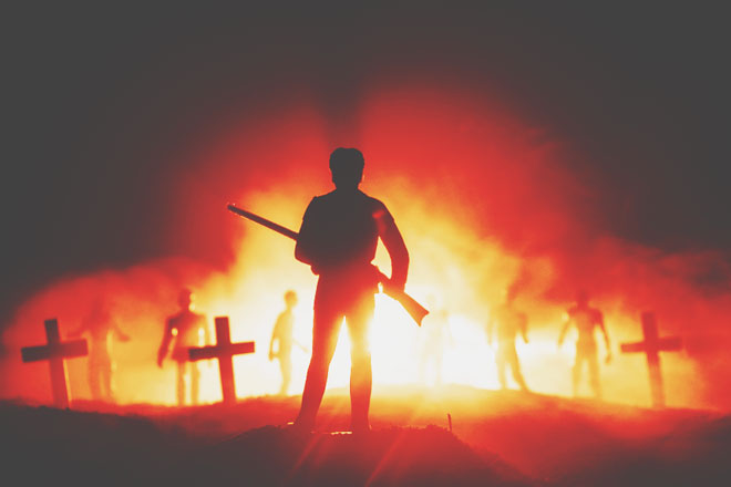 血液型【もしもゾンビがあらわれたら？】O型は仲間と団結してゾンビをやっつける！