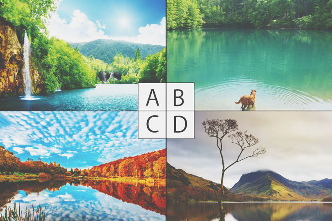 【心理テスト】夢にあらわれた湖はどれ？　答えでわかる愛に対する考え方