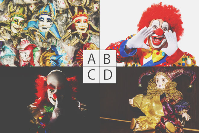 【心理テスト】選んだピエロでわかる、あなたが仮面の下に隠している素顔